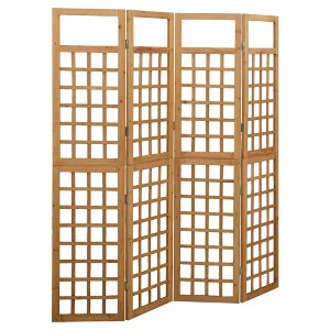 vidaXL 4-Panel Room Divider/Trellis Solid Fir Wood 63.4"x70.9" - 1 of 4