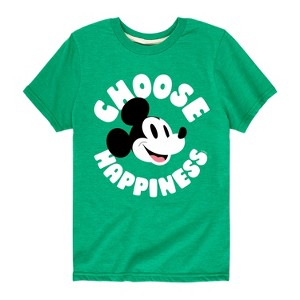 Boys' - Disney - Mickey Choose Happiness Short Sleeve Graphic T-Shirt - 1 of 4