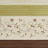 VYNXARIA 72*72"Faux Silk Embroidered Floral Shower Curtain,Green - 4 of 4