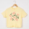 Simply Sage Market Pink Daisies Boxy Crop Top - 2 of 4