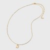 14K Gold Dipped Enamel "N" Initial Pendant Necklace - A New Day™ Gold/White - 2 of 4