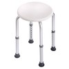 DOMETOUR Round Shower Stool Bath Bench with Adjustable Heights and Non-Slip Rubber for Safety and Stability White - 2 of 4