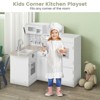 Costway Kid’s Corner Kitchen Playset Wooden Chef Play with Sink Stove Range Hood Utensils - 4 of 4