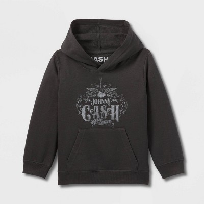 Toddler Boys' Johnny Cash Hooded Sweatshirt - Black
