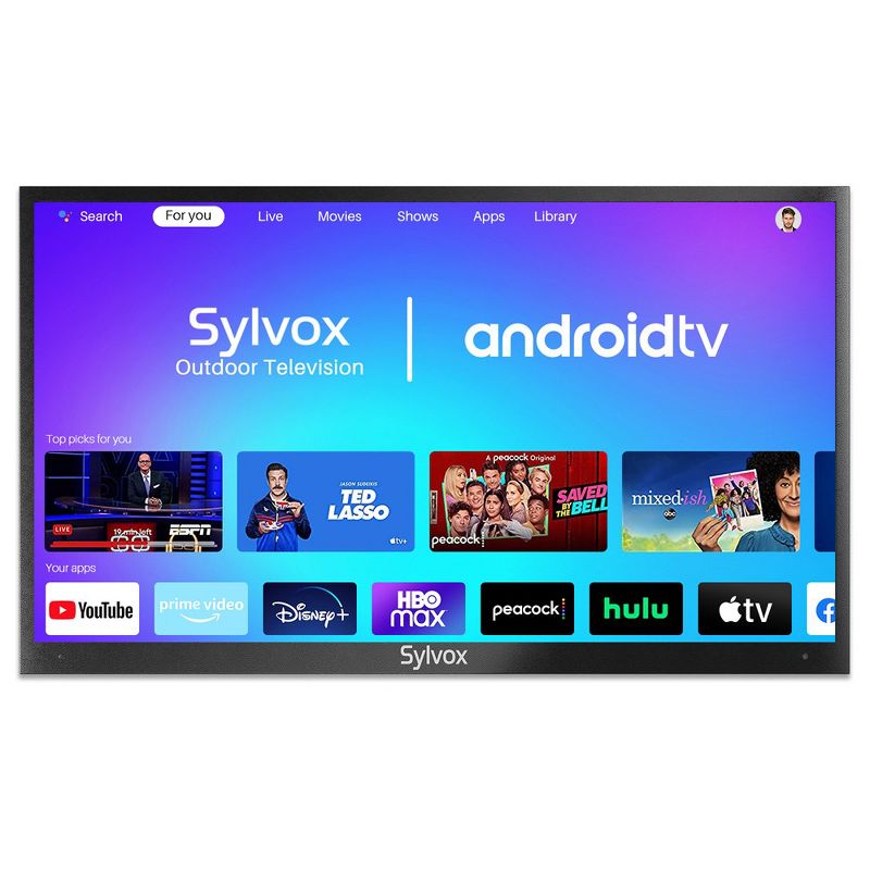 SYLVOX Outdoor TV, 75" Deck Pro Series 4K UHD Smart TV with Voice Assitant, Free Dowload APPs, HDR 1000Nits, IP55 Waterproof TV for Partial Sun Area, 1 of 10
