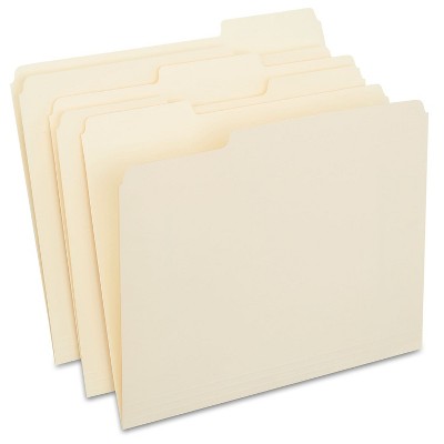 Staples 3-Tab File Folders Letter Assorted Position Manila 250/Box TR56673