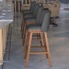 Flash Furniture Julia Set of 2 Transitional Upholstered Barstools with Nailhead Trim and Solid Wood Frames - 4 of 4