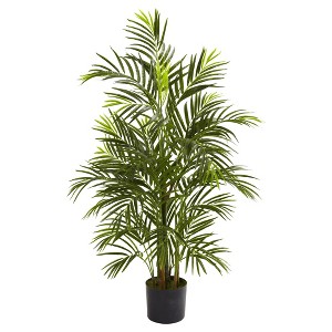 Artificial 3.5ft Areca Palm UV Resistant Indoor/Outdoor - Nearly Natural - 1 of 4