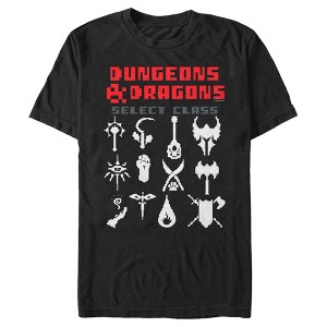 Men's Dungeons & Dragons Select Class 8-bit Pixel Symbols T-Shirt - 1 of 4
