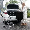 Costway Folding Shopping Cart Utility w/ Water-Resistant Removable Canvas Bag Black\Blue - image 2 of 4