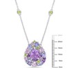 EVERLY JEWELRY | Sterling Silver 4 5/8 CT TGW Tanzanite Rose de France Peridot Amethyst Necklace With Chain, 17"+1" Ext. - 2 of 4