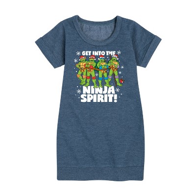 - Teenage Mutant Ninja Turtles - Get Into The Ninja Spirit Graphic Short Sleeve Fleece Dress
