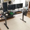 GlasFlength Desks Standing Desk Adjustable Height Sit Stand Desk with Splice Board Headphone Hooks for Home Office, Black, 56.3"*24"*45" - 3 of 4