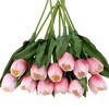 Unique Bargains Decoration Wedding Home Tulip Artificial Flowers 14.9" 12 Pcs - 3 of 4