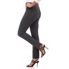 Rekucci Women's Secret Figure Pull On Knit Slim Straight Leg Pant with Wide Waist - 2 of 4