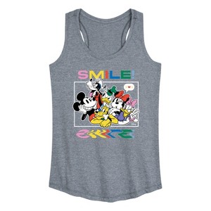 Women's - Disney - Mickey, Pluto, Minnie, Donald Duck, Goofy & Daisy Graphic Racerback Tank - 1 of 4