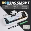 YUNZII C68 Panda Mechanical Gaming Keyboard, 68 Keys Cute Keyboard with PBT Keycaps, RGB Backlit, Hot Swappable Creamy Keyboard - 2 of 4