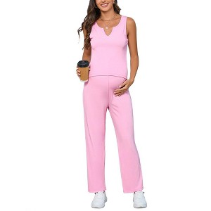 Maternity Dress Sleeveless Top and Pants Maternity Two-Piece Set - 1 of 1
