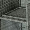 Resenkos 9 Piece Outdoor Rattan Wicker Dining Table and Chairs Furniture Set, Cushions, Mixed Gray And Gray - 4 of 4