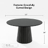 Dovelina Modern Round Dining Table Wood Kitchen Table - 3 of 4