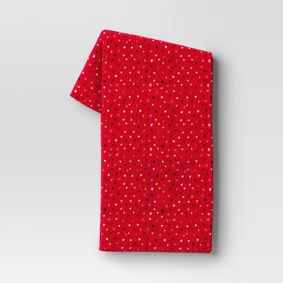Photo 1 of Ditsy Hearts Printed Plush Valentines Day Throw Blanket Red - Room Essentials