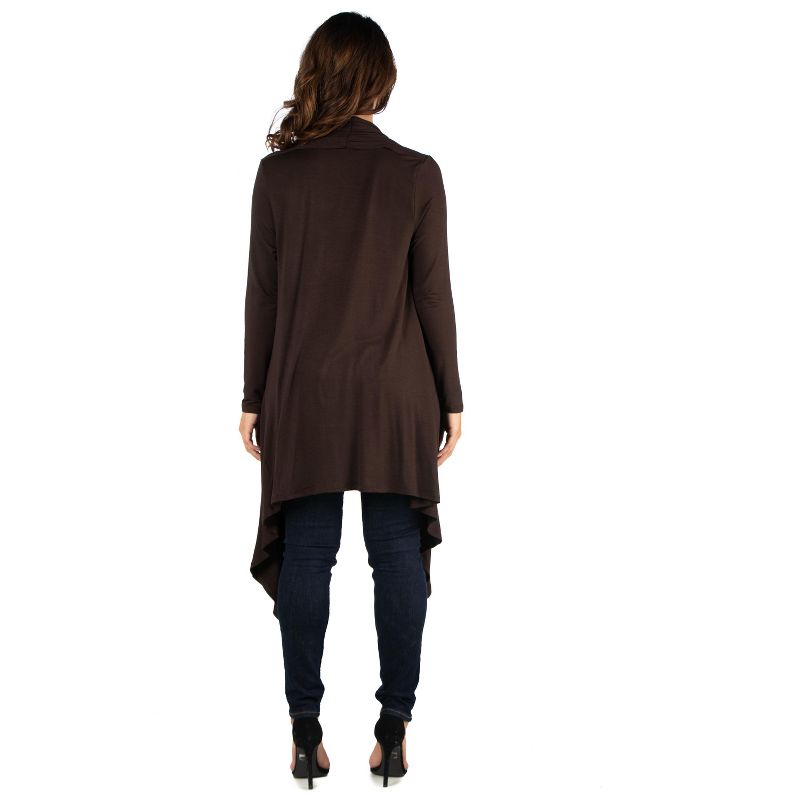 24seven Comfort Apparel Extra Long Open Front Cardigan, 3 of 5