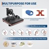Heat Press Machine 15x15 with Tumbler Attachment, 11 in 1 Combo Heat Press for T-Shirts and Tumblers - 3 of 4