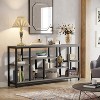 Hommoo 70.9" Console Table with Storage Shelves Gray - 4 of 4
