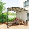 Outsunny 11' x 11' Outdoor Retractable Pergola Canopy, Sun Shade Canopy Patio Metal Shelter for Garden Porch Beach - 2 of 4