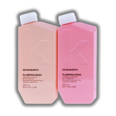 Kevin Murphy Plumping Wash Densifying Shampoo (8.4 oz) & Plumping Rinse Conditioner (8.4 oz) | (FOR THINNING HAIR) DUO SET KIT