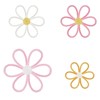 Aoibox Boho Woven Daisy Wall Decor Set of 4, Nursery Macrame Wall Hanging for Girls Room, Bohemian Home Bedroom Art, 6 Petals - 2 of 4