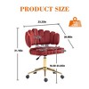 MOONMISS Velvet Home Office Desk Chair, Wheels Swivel Height Adjustable Swivel Task Chair for Home Office - 2 of 4