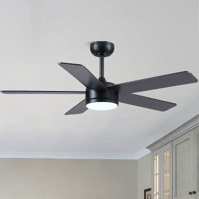 46 Inches Downrod ceiling Fan with Light,Reversible Wind,Timer Setting