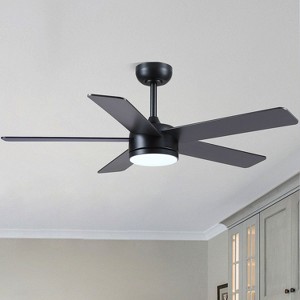 46 Inches Downrod ceiling Fan with Light,Reversible Wind,Timer Setting - 1 of 4