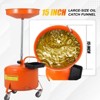 8 Gallon Portable Waste Oil Drain Tank, Air Operated Oil Lift Drainer, Adjustable Fluid Fuel Drainage with Wheels, Pressure Regulating Valve - 3 of 4