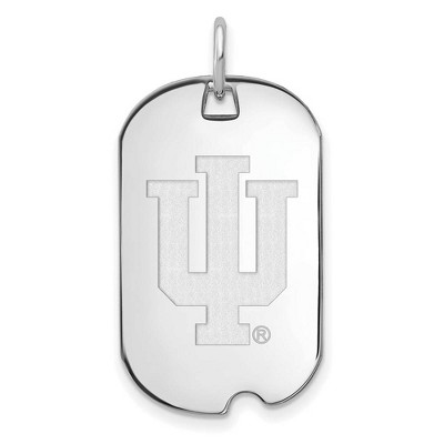 Black Bow Jewelry 10k White Gold Indiana Hoosiers NCAA Pendant
