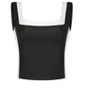 INSPIRE CHIC Women's Sleeveless Square Neck Crop Color Block Sports Summer Tank Top - 2 of 4