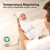 3-Pack Organic Baby Swaddle Sleep Sacks with Knot Hats, Newborn Baby Swaddles Wrap 0-3 Months, Ergonomic Wearable Blanket - 4 of 4