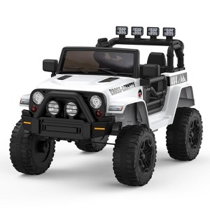 2-Seater Ride On Truck Car, 12V Electric Car for Kids Battery Powered Car w/Parent Remote Control, Safety Belt, Mp3 Player, Led Lights - 1 of 4