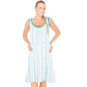 JEFFRICO Womens Sleeveless Nightgowns Sleepwear Soft Pajama Dress Nightshirts - 1 of 4