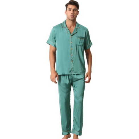 Men's pajamas short on sale sleeve long pants