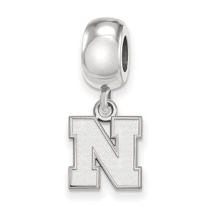 Black Bow Jewelry Sterling Silver Nebraska Cornhuskers NCAA Bead Charm - 1 of 4