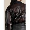 VENUS Womens Sheer Button Down Blouse - 4 of 4