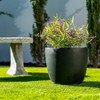 Rosemead Home & Garden, Inc. Concrete Outdoor Planter Pot Black 14"x14" - 3 of 4