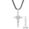 Steeltime 24" two tone stainless steel and black ip saint benedict crucifix pendant - 3 of 4