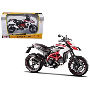 2013 Ducati Hypermotard SP White with Black and Red Stripes 1/12 Diecast Motorcycle Model by Maisto - 1 of 3