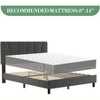 Twin to King Size Bed Frame with Adjustable Headboard, Linen Upholstered Platform Bed Frame with Wood Slat Support, No Box Spring Needed - 3 of 4