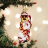 Old World Christmas Chester Cheetah On Candy Cane - 1 Glass Tree Ornament  4.0 Inches - Ornament Snack Chips - 12660 - Glass - Orange : Target