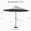 PURPLE LEAF Patio Umbrella Outdoor Table Umbrella Aluminum Frame Market Umbrella Sun Umbrella with 8 Sturdy Ribs - 2 of 4