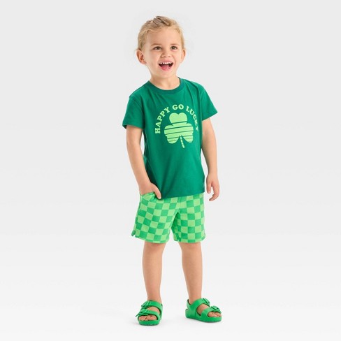 Toddler Boys' St. Patrick's Day T-shirt And Jogger Shorts Set - Cat & Jack™  Green : Target